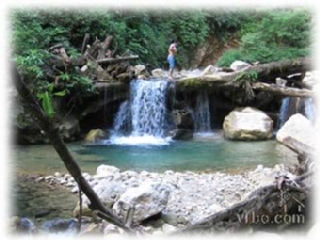 Natural Pools to swim in fronting the house!